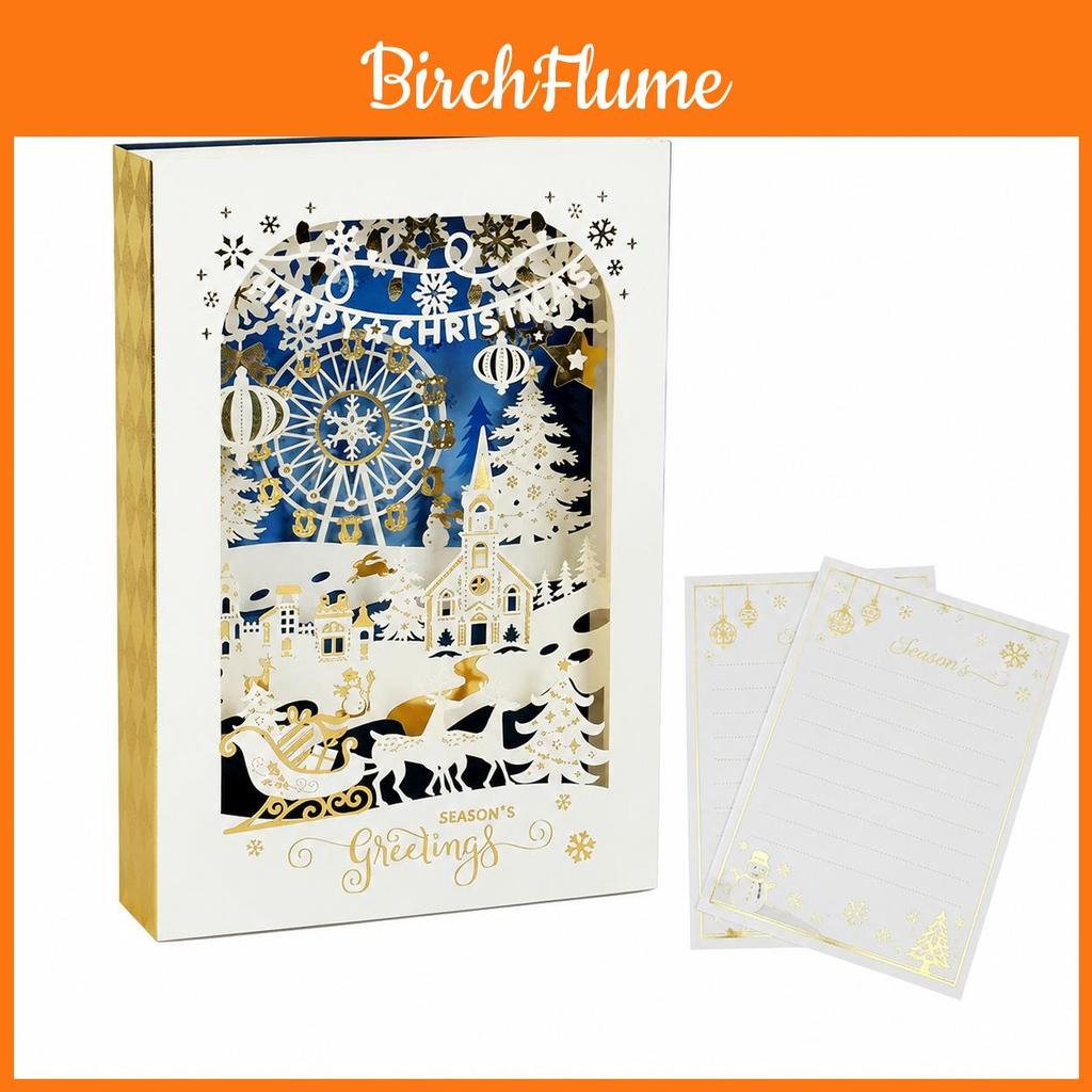 Christmas Greeting Card Decor With 4color Printing For Holiday Celebration