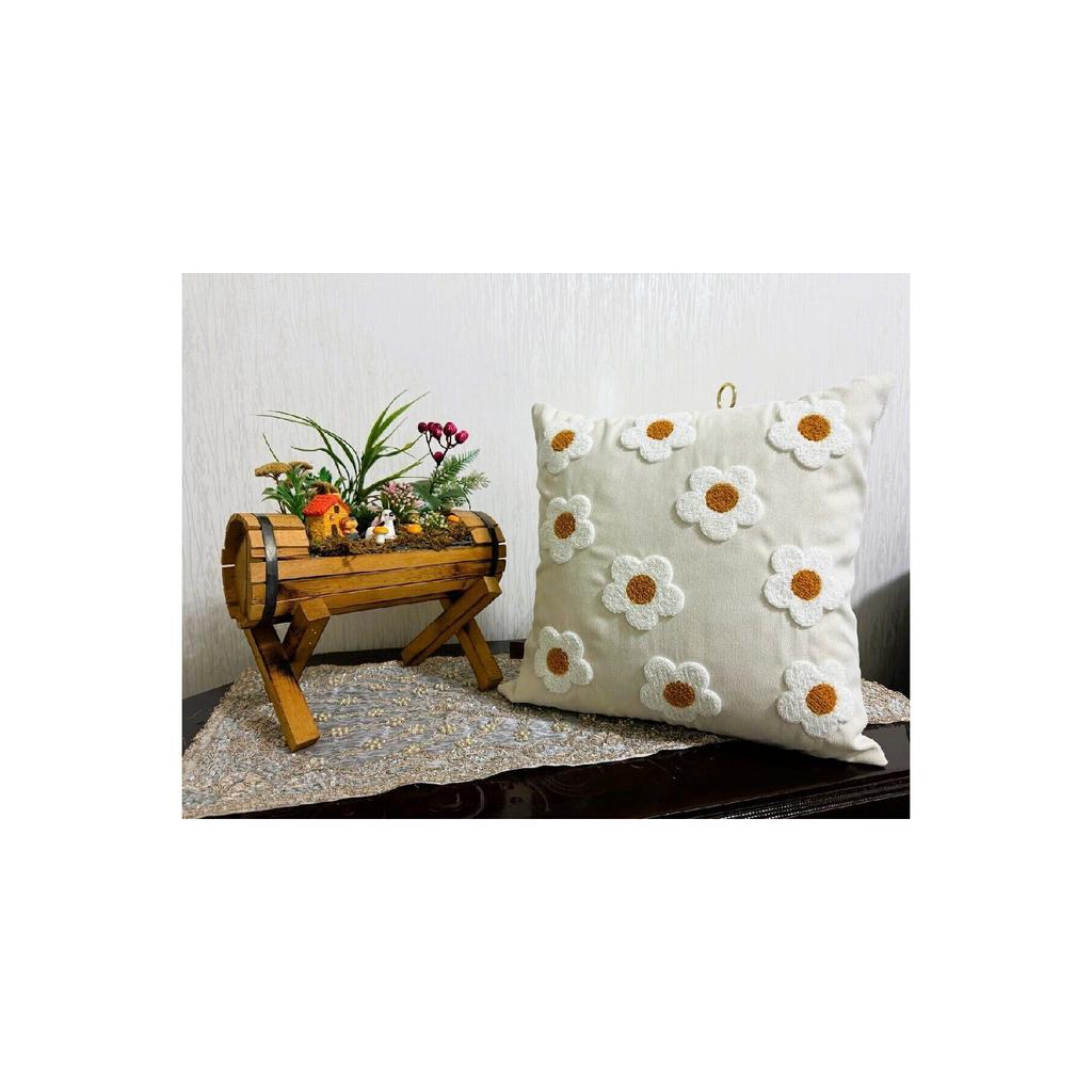 Hd Домашняя коллекция льняная ткань с рисунком ромашки и вышивкой наволочка с пуншем