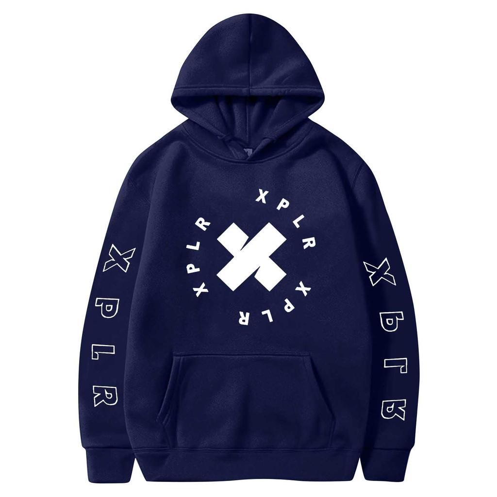 Женская однотонная толстовка с капюшоном и длинным рукавом с принтом