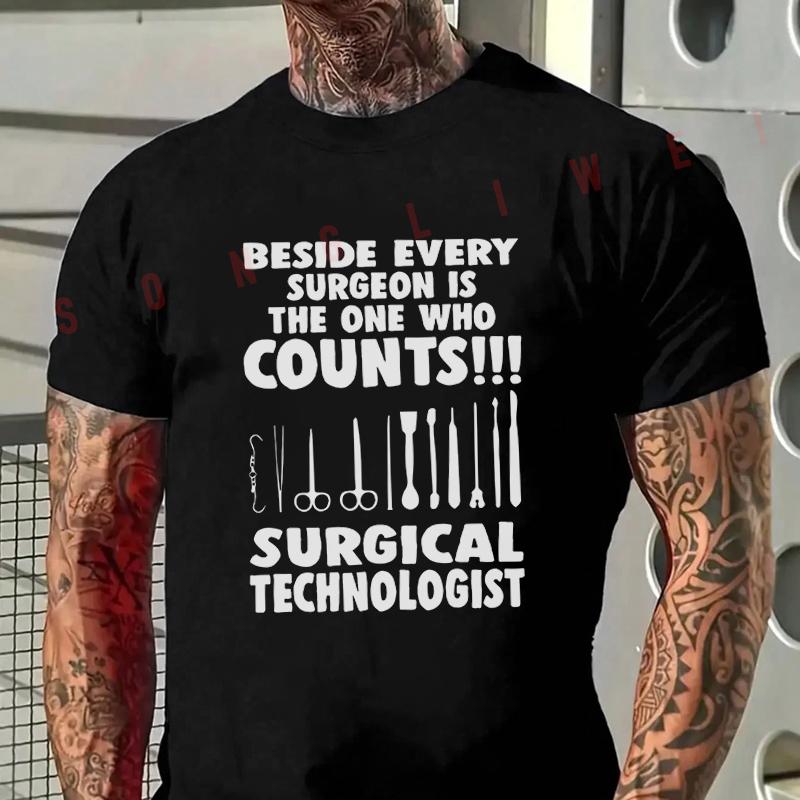 Casual T-shirt Surgical Technologist Graphic Motorcycle Tshirt Mens Summer Cycling Sportswear S