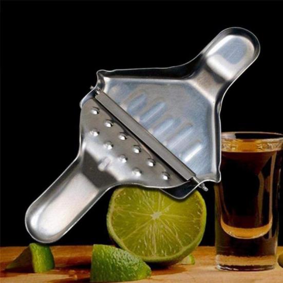 Fruit Squeezer High Durability Ergonomic Handle Food Grade Groove Design Rustproof Stainless Steel Manual Lemon Press Citrus Squeezer Fruit Juicer