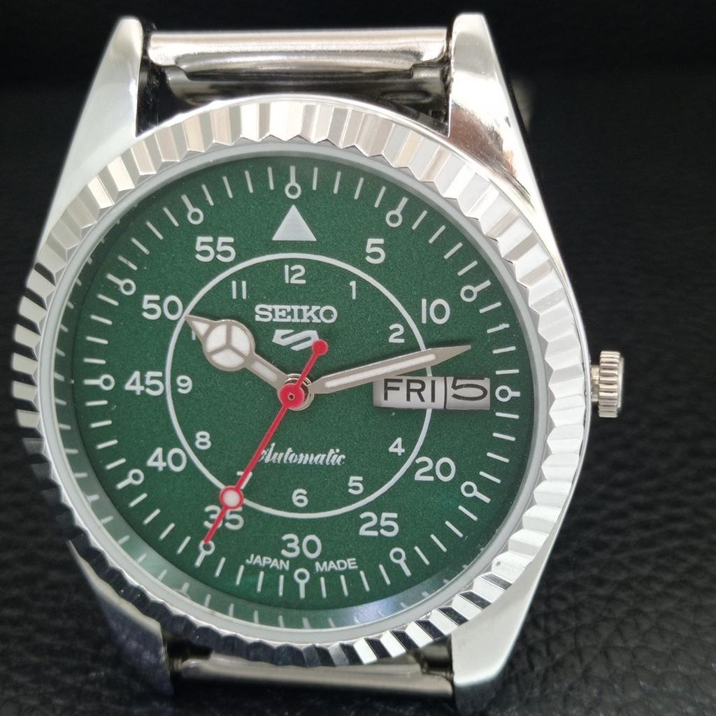 ОТРЕСТАВРИРОВАННЫЕ ВИНТАЖНЫЕ МУЖСКИЕ АВТОМАТИЧЕСКИЕ ЧАСЫ SEIKO 5 6309A ЯПОНИЯ ЗЕЛЕНЫЕ a442915-1