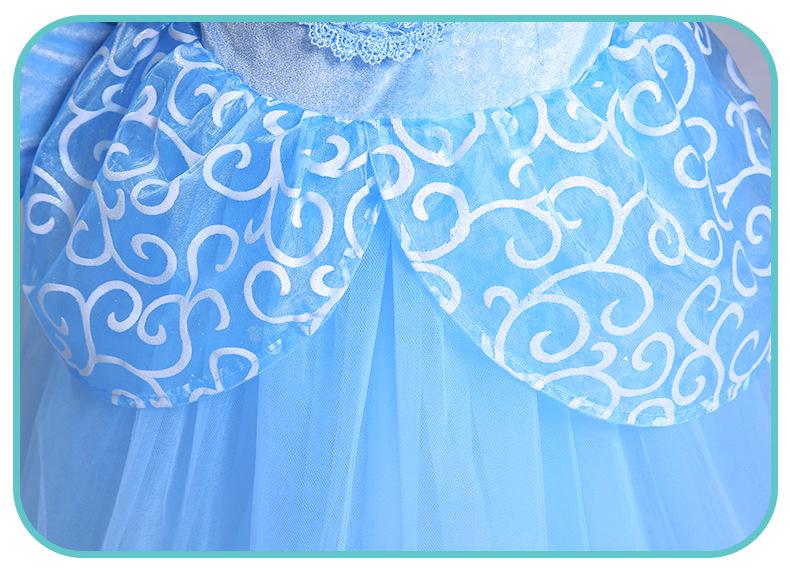 Luminous Cinderella & Ice Princess Dress with Puffy Skirt