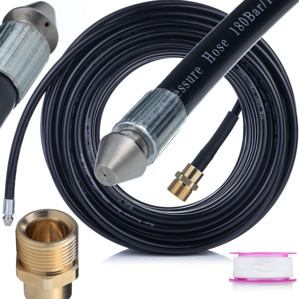 25m sewer cleaning hose with M22 external thread
