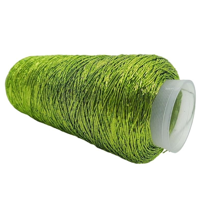 Нитки из полиэстера, 200 г/рулон, металлизированная нить для вязания крючком, плетения, изготовления сумок, брелоков, подвесок