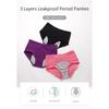 Women Mid High Waist Leakproof Breathable Large Size Menstrual Period Underwear