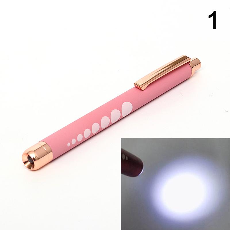 LED Medical Penlight Flashlight With Pupil Gauge Pocket Clip Pen Light For Doctor Nurse Diagnosis