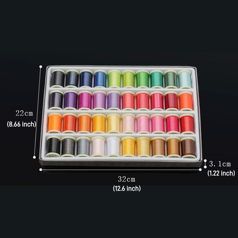 40 цветов фиксированного цвета нетканые нитки для вышивания 108D/2 нить для квилтинга «сделай сам» 280 м
