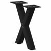 VidaXL Coffee Table Legs In X-Shape, 2 Pieces, Black, 30 X (30-31) Cm, Steel 4012868