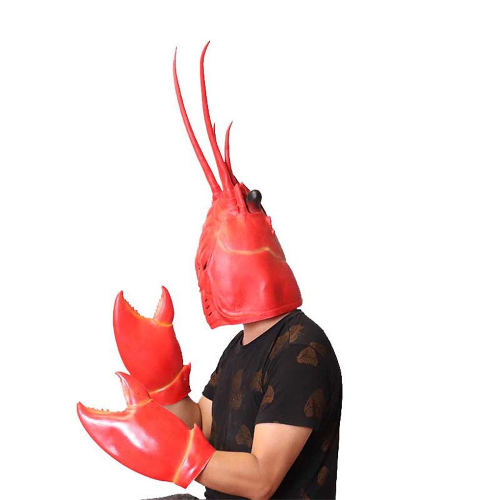 Funny Lobster Theme Mask Stand Out At Cosplay Party Halloween Latex Funyny Gift Lobster Mask