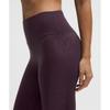 Lululemon Paisley Lace Overlay Tight 25  Black Plum