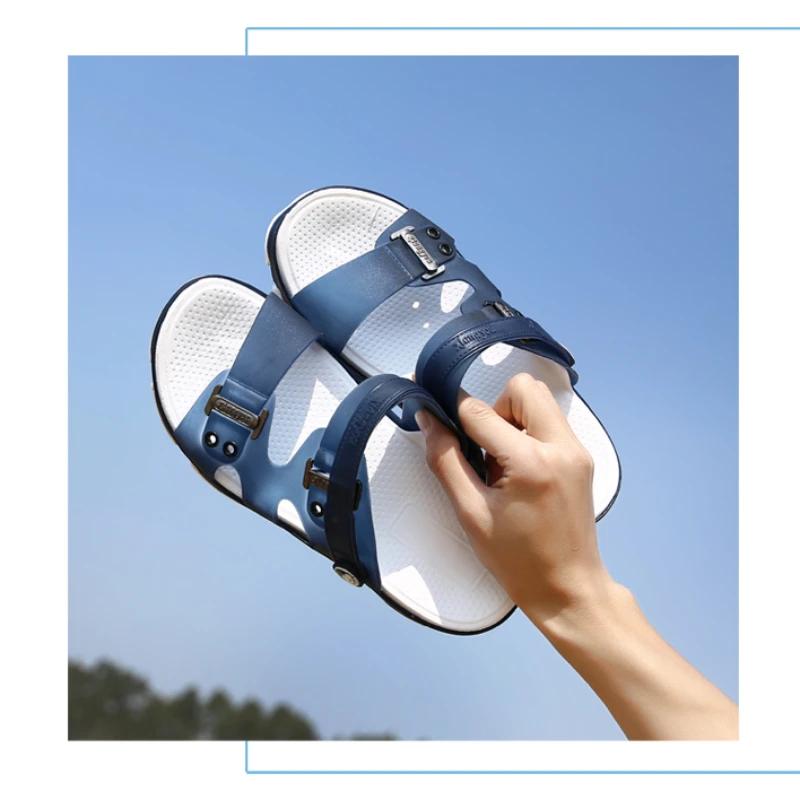 Summer Sandals Men Slippers Outdoor Beach Casual Shoes Zapatos De Hombre Indoor Durable Anti Slip Peep Toe New