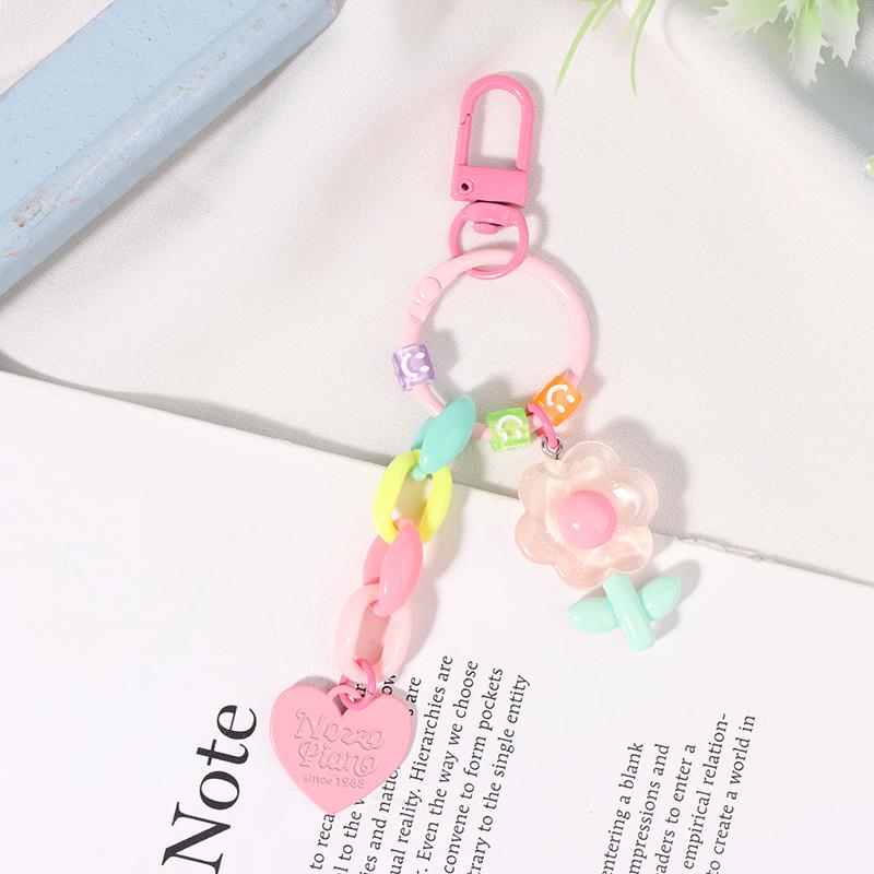 Милый брелок-тюльпан с цветочным кулоном, кольцо для ключей Love, рюкзак, автомобильные подвески, украшение для сумки, аксессуары