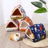 Comfortable Semi-closed Winter Hamster House Small Animal Sleeping Bed Warm Mat Guinea Pig Nest