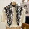Korean cashew flower fashion temperament versatile small square scarf women's professional decoration scarf dual-purpose shawl with spring and autumn