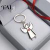 Zinc Alloy Key Holder Angel Keychain for Women Men, Love Heart Car Ring Ring, Handbags Charm Decorative Accessories Metal Chain