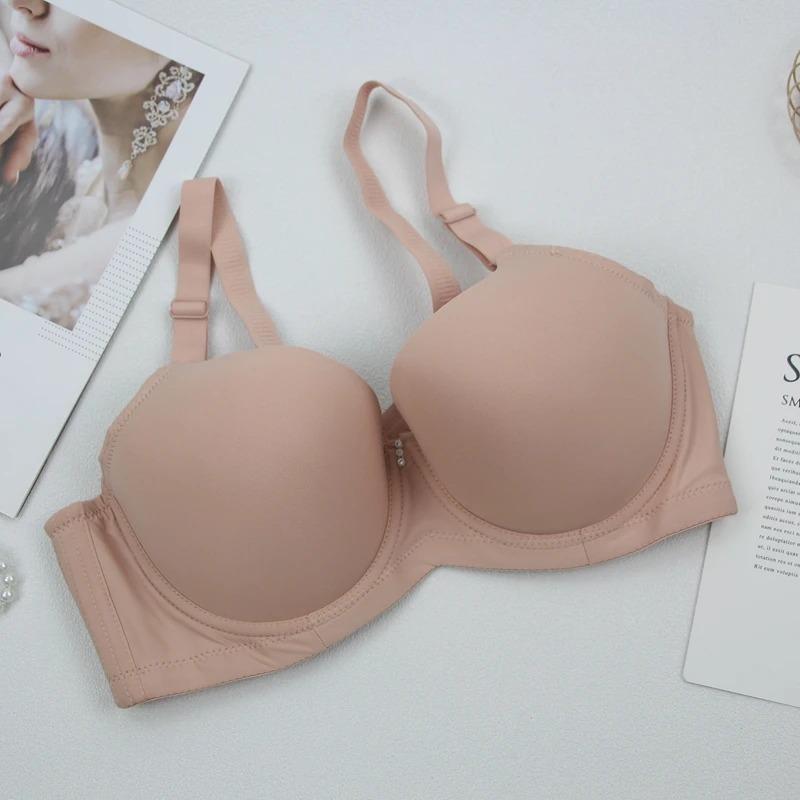 Бесшовное нижнее белье с регулируемой поддержкой верхней части, антипровисающий бюстгальтер, женский удобный однотонный тонкий бюстгальтер