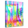 Canvas Print Eiffel Tower Paris Neon