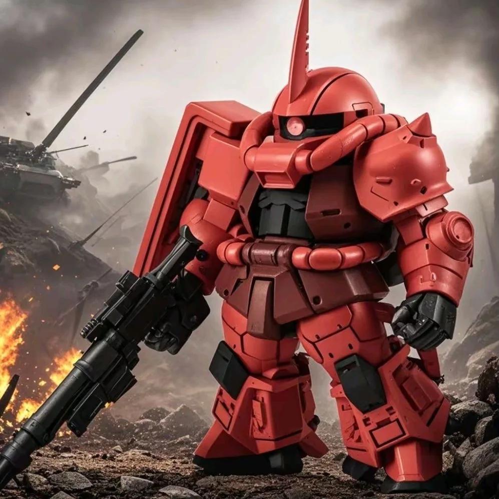 Милая сборная модель Zaku II Серийная версия Q Версия Робот-модель Mobile Suit для возраста 8+ Подарок