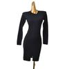 Black Long Sleeves Base Knitting Dress Winter Inner Wear Heattech Bodycon Dress Fashion Wind Silm