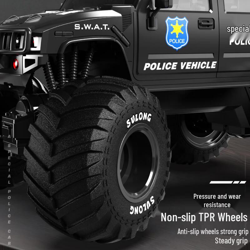 Большая полицейская машина Hummer на радиоуправлении для бездорожья, игрушка