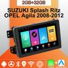 Android Carplay автомобильное радио для SUZUKI Splash Ritz OPEL Agila 2008-2012 мультимедийный проигрыватель головное устройство стерео GPS навигация BT WIFI 2+32 ГБ