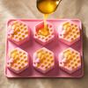 Силиконовая форма Соты Форма пчелы 6 ячеек Форма для мыла Форма для шоколада Форма для выпечки Форма для конфет Форма для кубиков льда Гибкая антипригарная форма