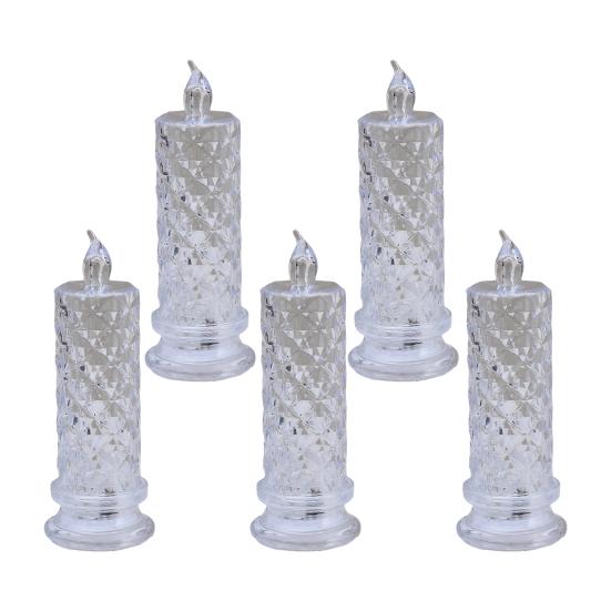 Flameless LED Candles Romantic Battery Operated Fake Pillar Candles for Valentine's Anniversary Wedding Christmas Home Table Decor