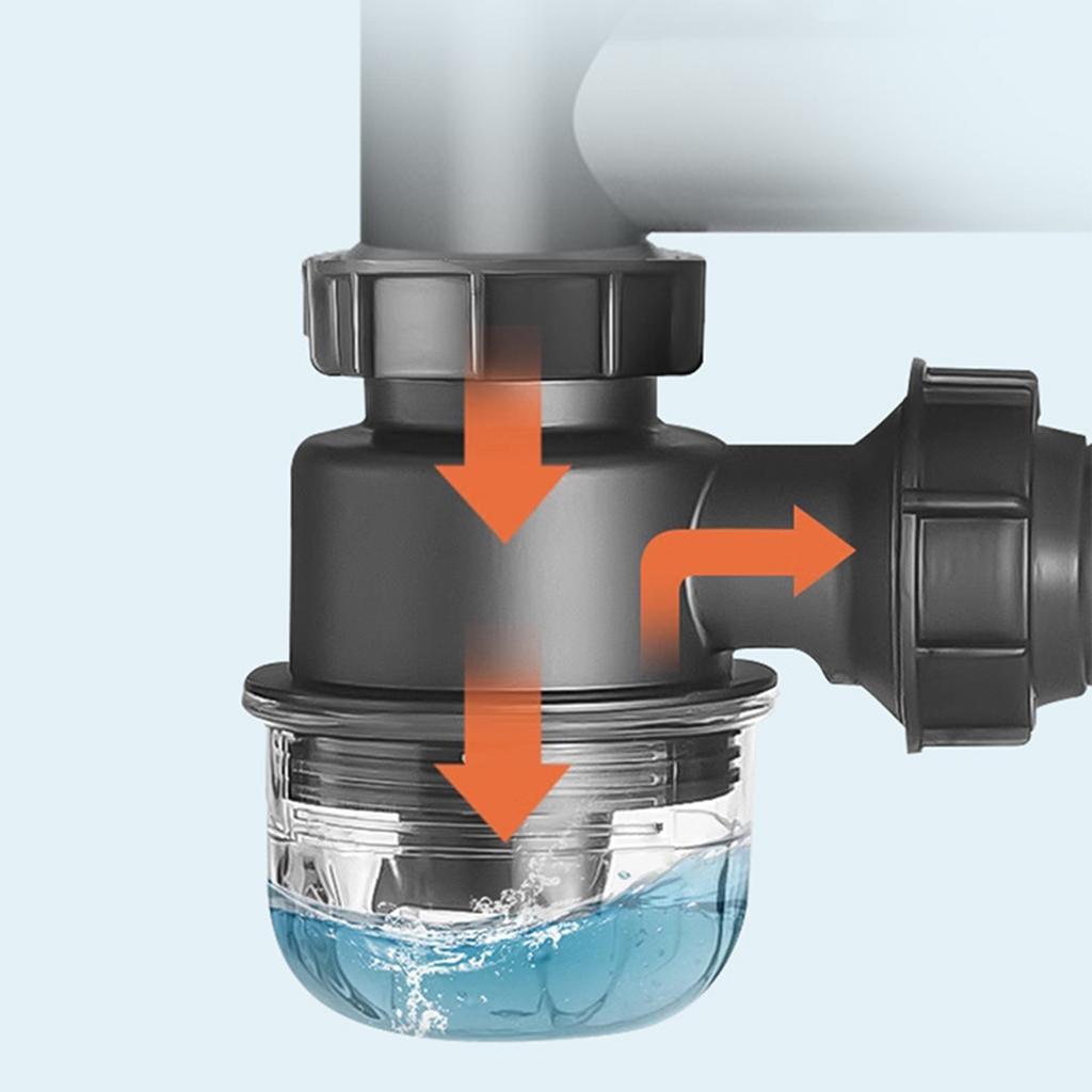 Сифон P-образный Замены Модернизации Видимый Съемный Легкий в Использовании Сливные Клапаны для Кухни Ванной Комнаты Измельчителя Пищевых Отходов