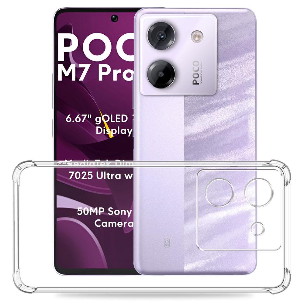 Для Xiaomi Poco M7 Pro M7Pro Чехол Прозрачный Силиконовый Мягкий Чехол Для Телефона PocoM7Pro M 7 5G Funda Прозрачный Ударопрочный Чехол Подушки Безопасности