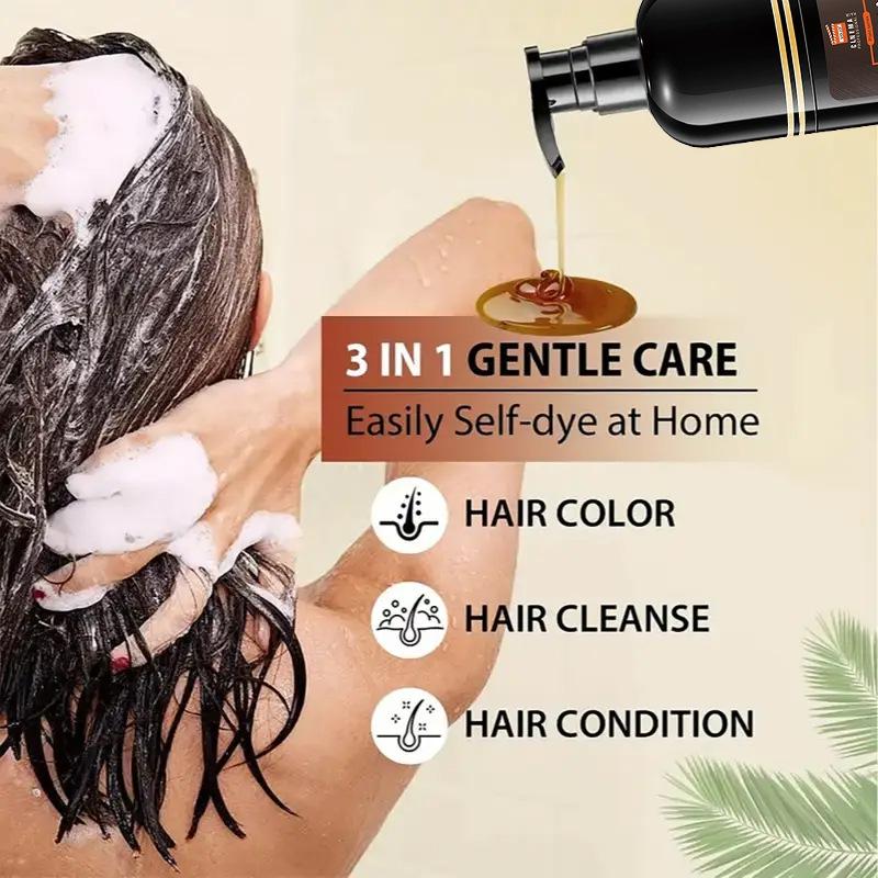 Special Offer: Cross-Border Plant-Based Multi-Color Shampoo - Long-Lasting, Gray Coverage, Gentle & Non-Irritating.