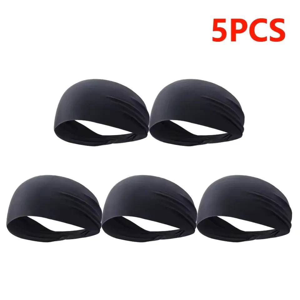 Эластичные спортивные повязки на голову, впитывающие пот, быстросохнущие повязки на голову для тренировок, противоскользящие дышащие повязки на голову для йоги, бега