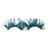 Yousheng 1 Pair 3D Artificial Feather Eyelashes Natural & Dense Green Color Fake Lashes Extension Exaggerated Art Party Makeup Fake Eyelashes