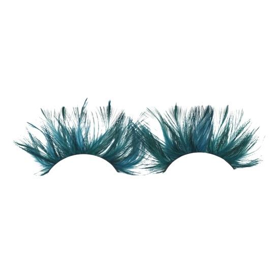 Yousheng 1 Pair 3D Artificial Feather Eyelashes Natural & Dense Green Color Fake Lashes Extension Exaggerated Art Party Makeup Fake Eyelashes