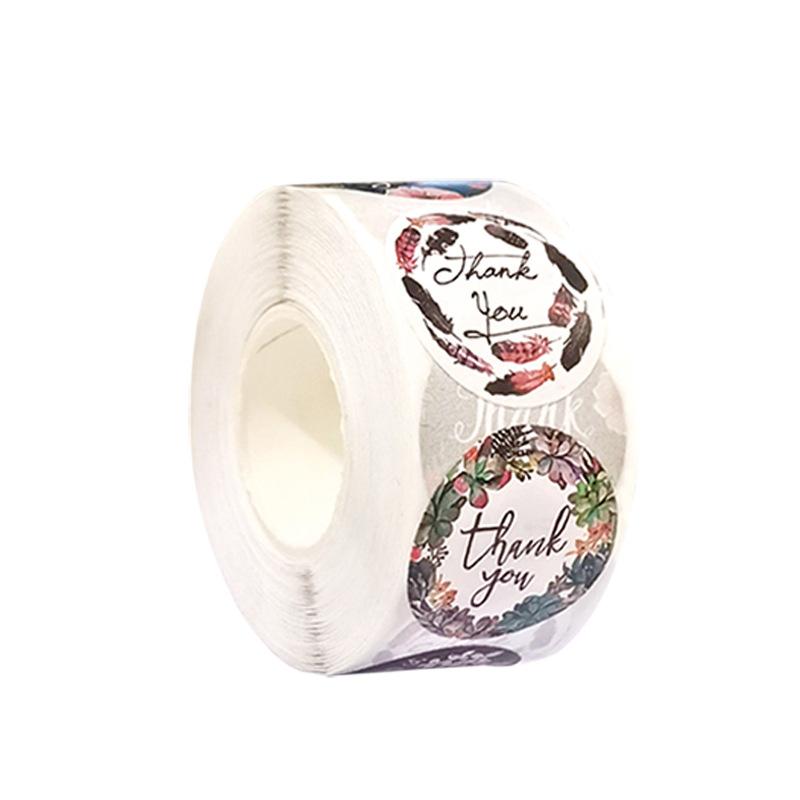 Спасибо запечатывающая наклейка спасибо наклейка цветок отметка руки наклейка рукоделие украшение наклейка