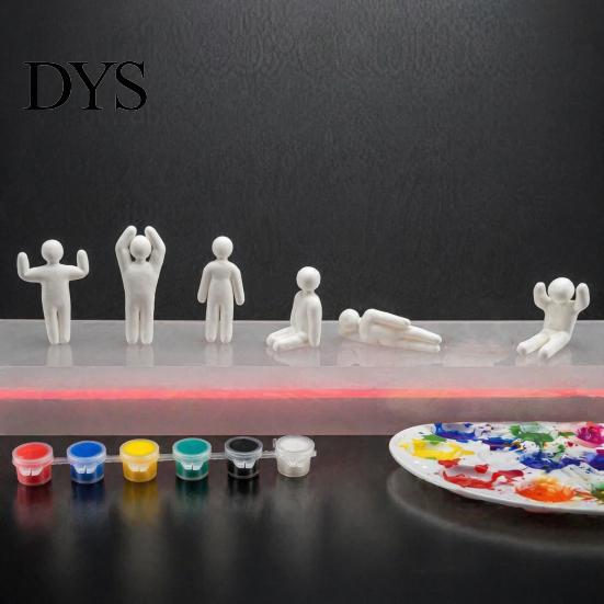 Ручная Роспись Моделей Персонажей 3D Печатные Фигурки для Раскрашивания, Неокрашенные Чисто Белые Уникальные Предметы для Полок, Модели, DIY Многопозиционные Украшения,