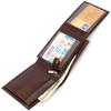 Стильный горизонтальный мужской бумажник среднего размера из натуральной фактурной кожи CANPELLINI 21864 Коричневый