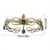Vintage Goddess Tiaras Elegant Zinc Zinc Alloy Rhinestone Headdress King Round Elves Crown  Photoshoot