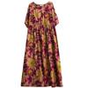 Short Sleeve Plus Size Cotton Vintage Floral New In Dresses for Women Casual Loose Long Summer Dress
