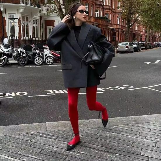 Женские колготки, ультратонкие, прозрачные, красные, с сеткой, с высокой эластичностью, с высокой талией, противоскользящие, однотонные, для поездок на работу, свиданий, вечеринок, мини-юбка, подходящие колготки