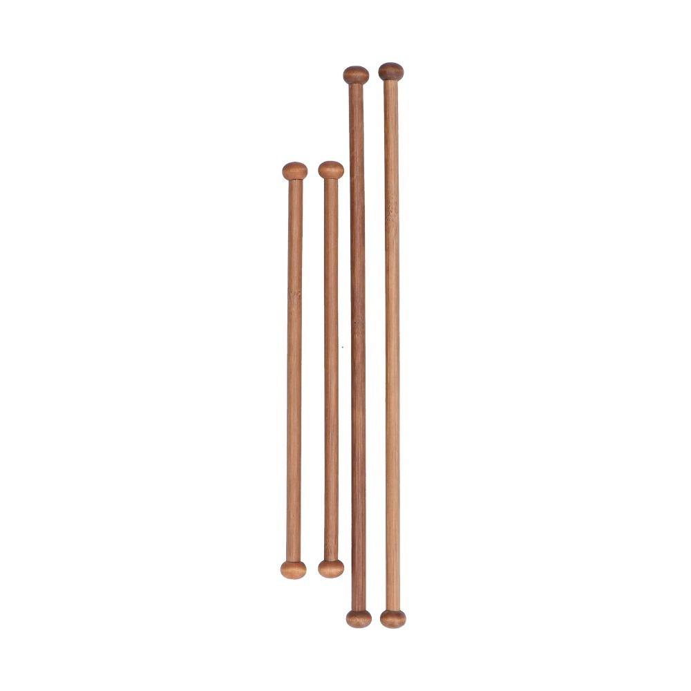 4pcs 9 Inch Long Dowel Rod Sticks Round Sandalwood Hanging Rod Decoration Tapestry Hanging