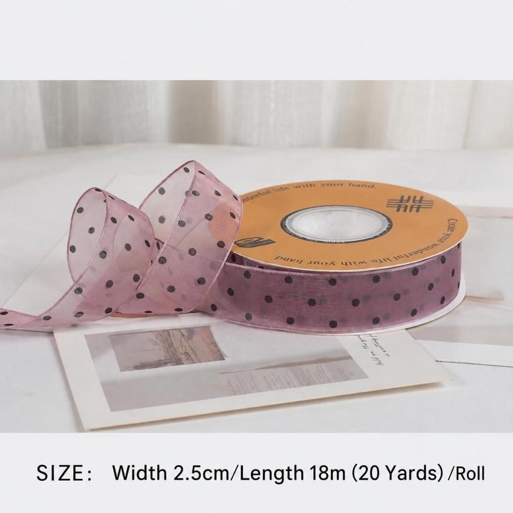 Polka Dots Print Polka Dots Ribbon Party Decoration Chiffon Lace Ribbon Flower Tie Ribbon Gift