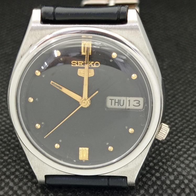 USED VINTAGE SEIKO 5 AUTOMATIC 7019A JAPAN MENS ORIGINAL DIAL WATCH A413429-2 SKU621a-a413429
