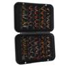 50PCS Handmade Fly Fishing Lures High Carbon Steel Hook Fly Fishing Baits  for Bass