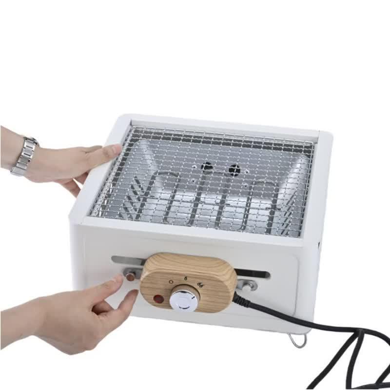 Square Dual-Use Charcoal & Electric BBQ Grill