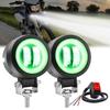 Ygmylandbb Motorcycle LED Fog Lamps, Squid Ring, Motorcycle Headlights, Daytime Running Lights, Spotlights, LED Work Lights, Auxiliary Lights, He