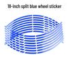 18-Inch Reflective Steel Wheel Hub Decal - Custom Decorative Motorcycle & Car Sticker