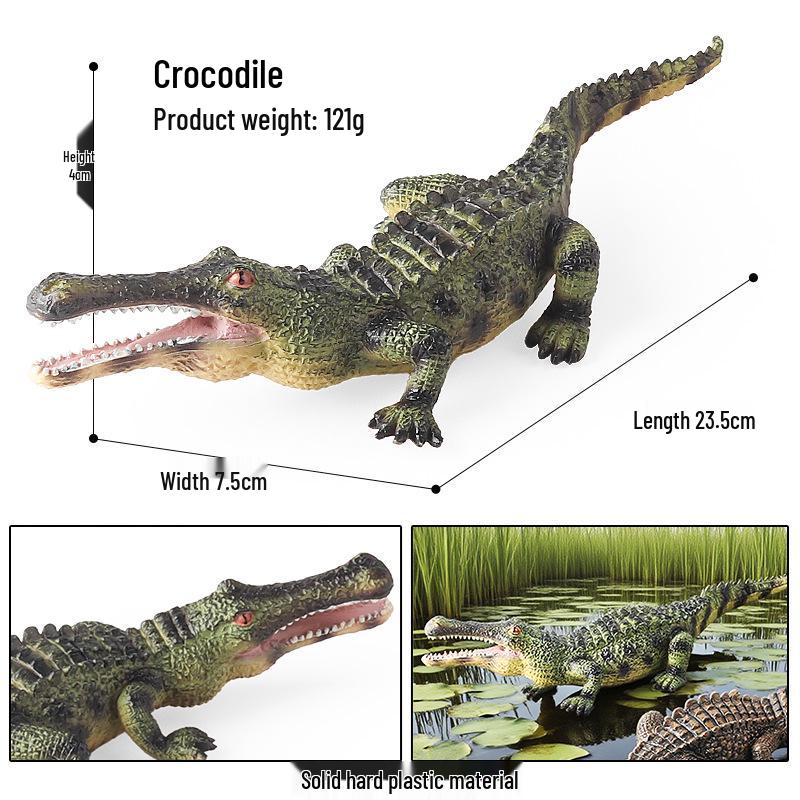 Realistic Crocodile Heart Wild Animal Toy and Car Ornament Model