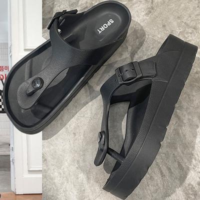 Мода KIDMI Новые женские шлепанцы Сандалии Уличные EVA Водонепроницаемые Пляжные сандалии Толстая подошва Амортизирующие Обувь для бассейна и душа Нескользящие сандалии