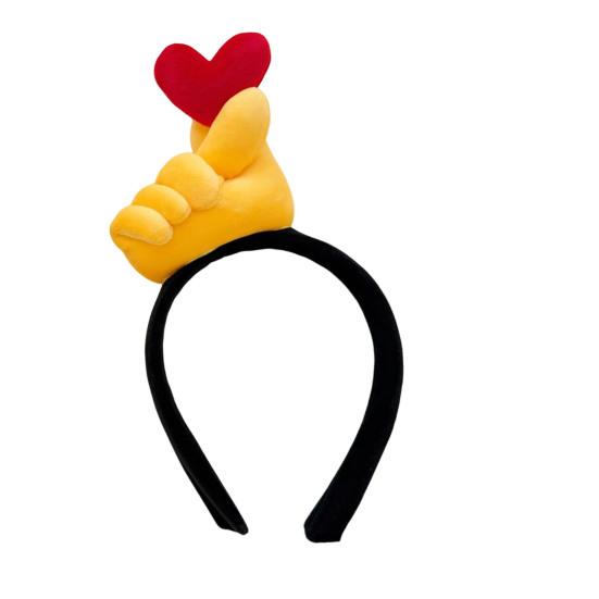 Мужская Женская Повязка на Голову Пародия Дизайн Жеста Большим Пальцем Вверх Универсальная Повязка для Волос Мультяшный Обруч для Волос Фотореквизит Аксессуары для Волос